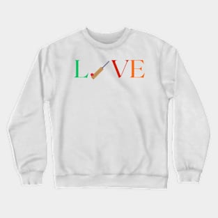 Love Cricket Bat Sport Crewneck Sweatshirt